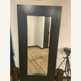 Mirror - Oversized Modern Black Floor Mirror (7 feet by 3 feet) with Wide Mitered Frame - thumbnail 2 of 3