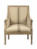 Rowena Upholstered Armchair by Birch Lane – Traditional French Country / Carved Wood Frame (Pair with Lot 99) - thumbnail 1 of 5