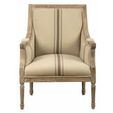 Rowena Upholstered Armchair by Birch Lane – Traditional French Country / Carved Wood Frame (Pair with Lot 99) - thumbnail 3 of 5