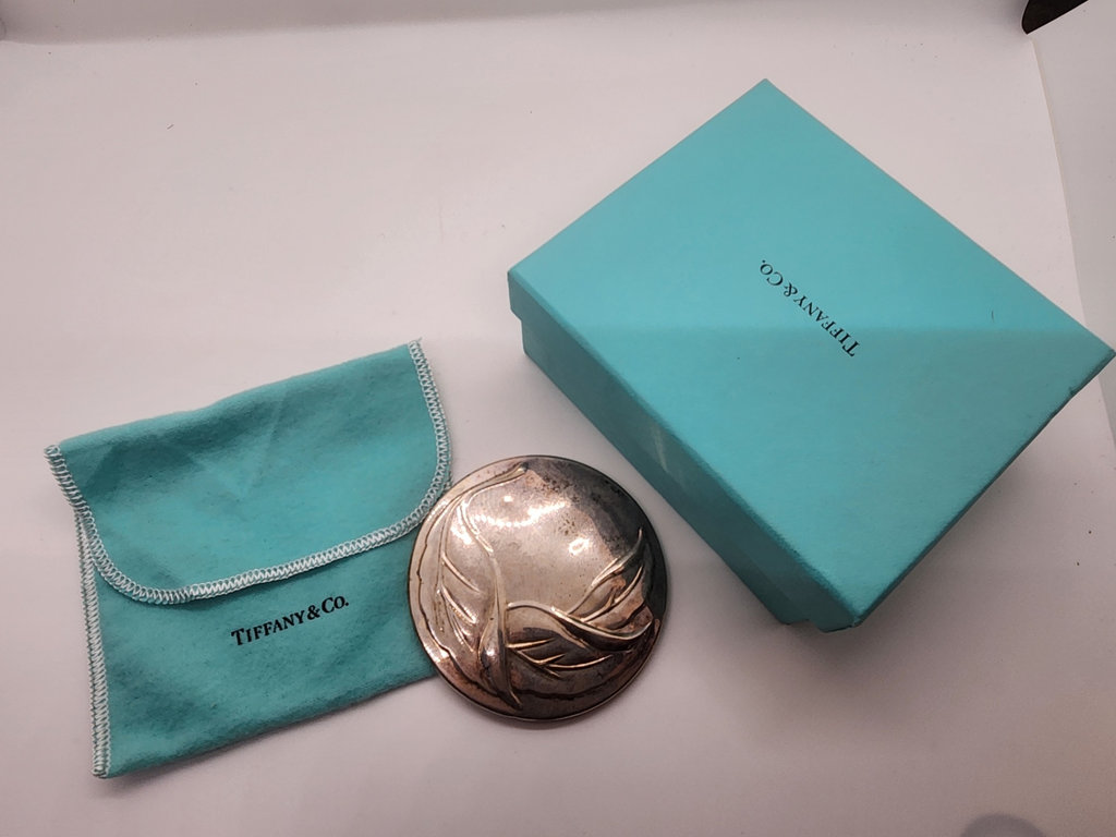 Tiffany & Co. Small Round Sterling Silver Personal Mirror – with original Box and bag - image 1 of 7