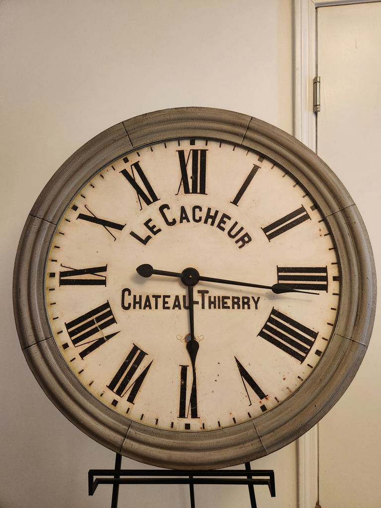 Restoration Hardware 38” Oversized “Le Cacheur” Chateau Thierry Wall Clock – Made in USA - image 1 of 5