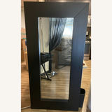 Mirror - Oversized Modern Black Floor Mirror (7 feet by 3 feet) with Wide Mitered Frame - thumbnail 1 of 3