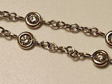 Vintage 18k White Gold Diamond Bracelet with Stylized "C" Hallmark - thumbnail 6 of 14