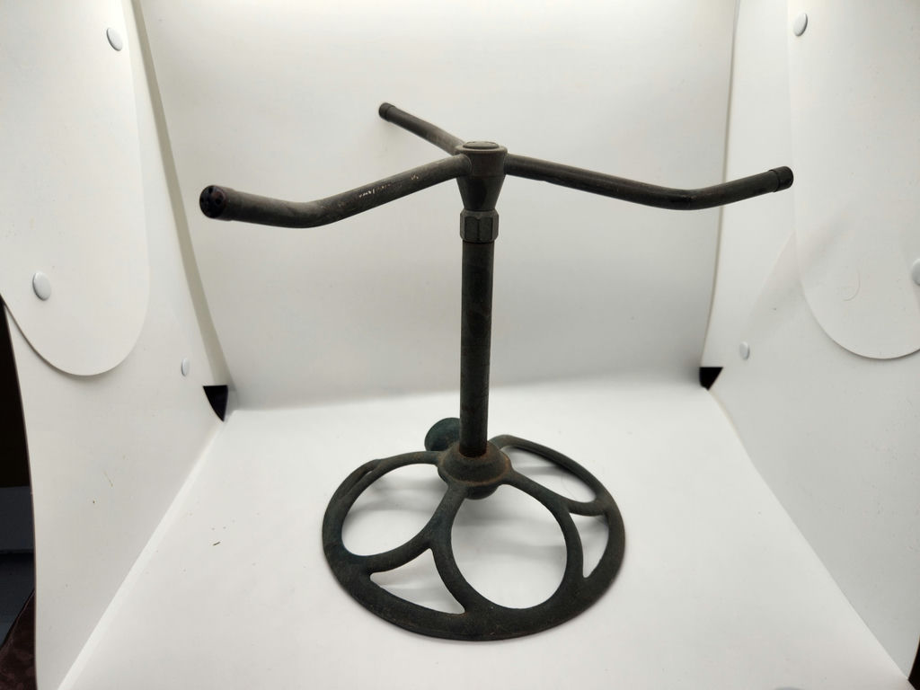 Antique Cast-Iron Rotary Lawn Sprinkler on Stand – 3-Arm Industrial / Garden Sprinkler Head - image 1 of 8