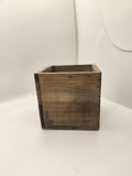Group of Three Planters – Ceramic Urn, Wooden Box Planter & Black Metal Square Planter - thumbnail 5 of 7