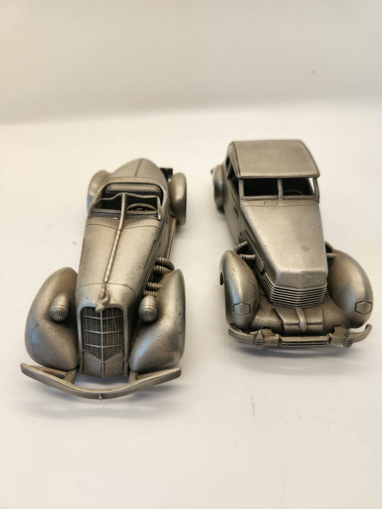 Pair of Cast Metal Art Deco Car Models – 1935 Auburn 851 Speedster & 1937 Cord 812 - image 1 of 7