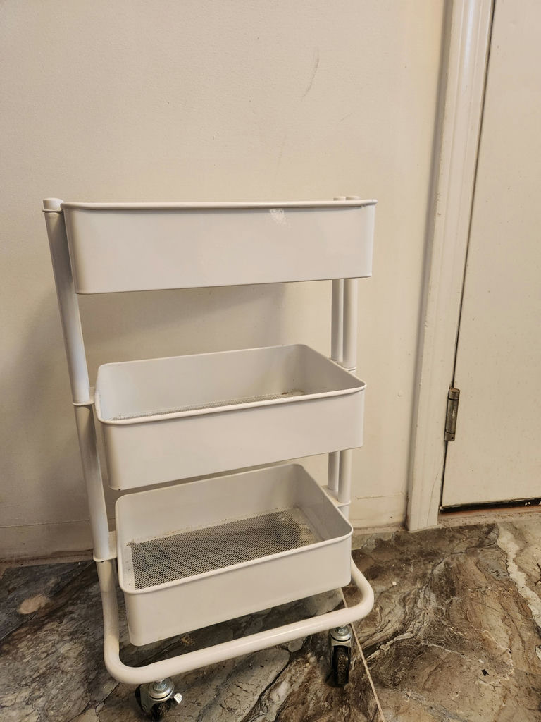 IKEA RÅSKOG White 3-Tier Rolling Utility Cart on Casters - image 6 of 6