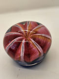 Epiphany Studio April Wagner Art Glass Pink Ruby Fruit Paperweight, signed and dated 2003 - thumbnail 2 of 7