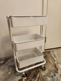 IKEA RÅSKOG White 3-Tier Rolling Utility Cart on Casters - thumbnail 4 of 6