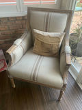 Rowena Upholstered Armchair by Birch Lane – Traditional French Country / Carved Wood Frame (Pair with Lot 99) - thumbnail 2 of 5