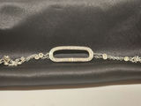 Vintage 18k White Gold Diamond Bracelet with Stylized "C" Hallmark - thumbnail 7 of 14