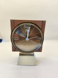 Vintage Mid Century Modern AHS Mega-Quarz Modernist Desk Clock - Lavender and Clear Acrylic & Silver metal - thumbnail 12 of 19