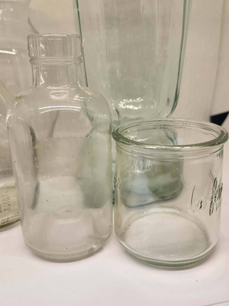 Glass Vase & Bottle Décor Lot + Copper Basket - image 6 of 9