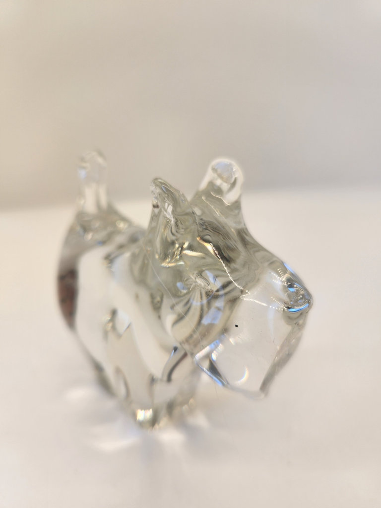 RARE Wedgwood (Kings Lynn) Clear Glass Scottie Dog paperweight - image 2 of 5