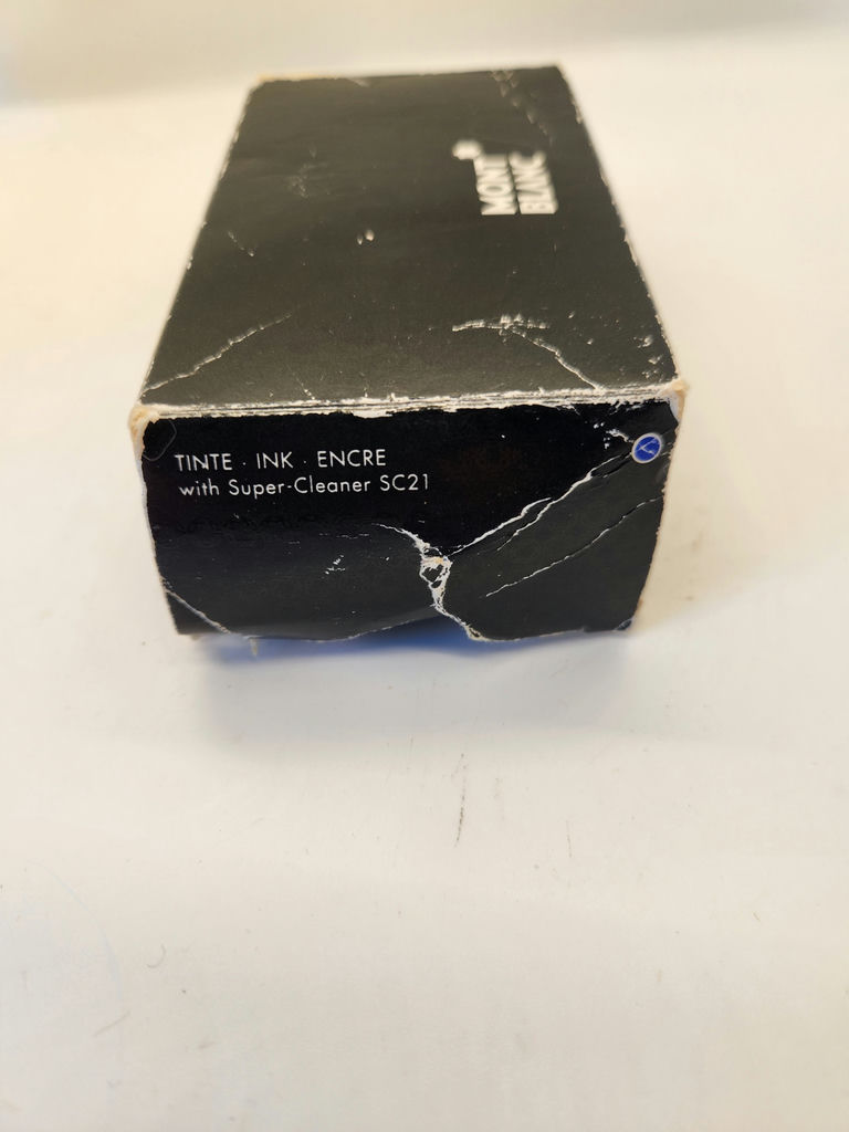 New Unopened (1980s) Montblanc Royal Blue (Königsblau) 50ml Fountain Pen Ink Bottle w/ Original Box Pair with Montblanc Pen Lot 114) - image 5 of 10