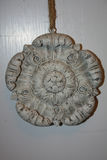 Set of Five Carved Rosette Curtain Tiebacks – Distressed Stone-Finish Medallions (Alstone) - thumbnail 2 of 5