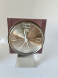 Vintage Mid Century Modern AHS Mega-Quarz Modernist Desk Clock - Lavender and Clear Acrylic & Silver metal - thumbnail 3 of 19