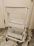 IKEA RÅSKOG White 3-Tier Rolling Utility Cart on Casters - thumbnail 1 of 6