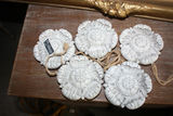 Set of Five Carved Rosette Curtain Tiebacks – Distressed Stone-Finish Medallions (Alstone) - thumbnail 5 of 5