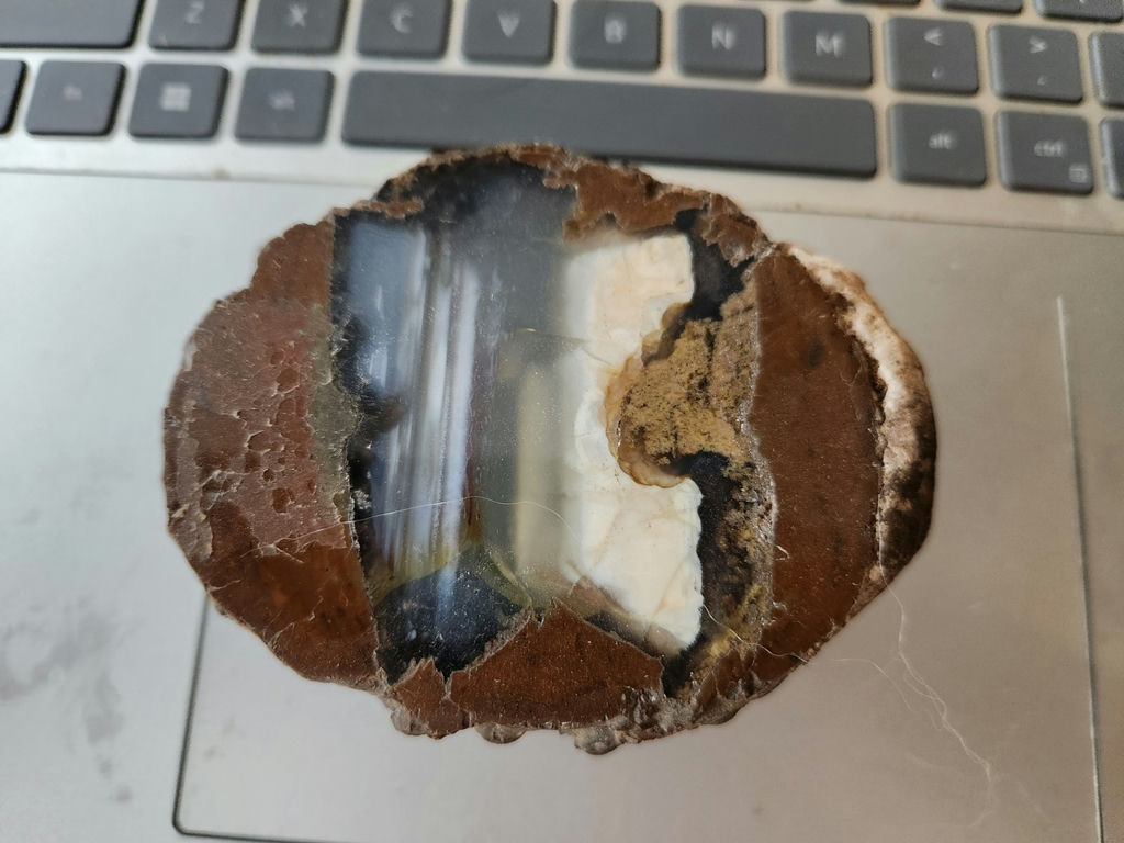 2 pieces of ThunderEgg - Oregon geodes, a nodule-like rock filled with agate formed within volcanic ash layers - image 4 of 11