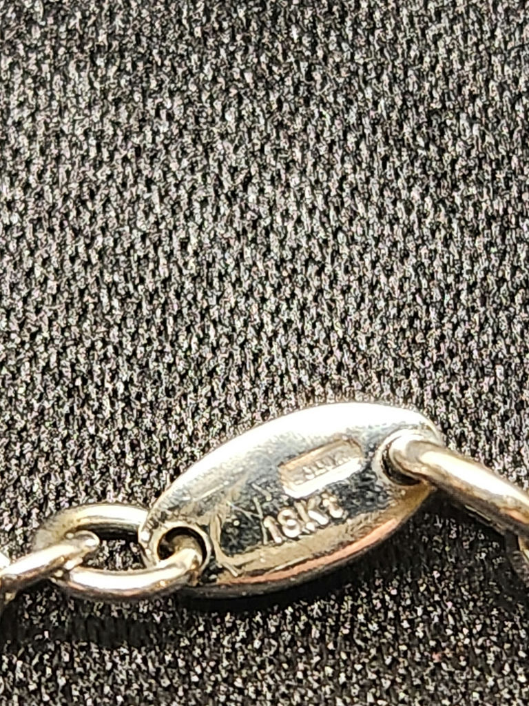 Vintage 18k White Gold Diamond Bracelet with Stylized "C" Hallmark - image 5 of 14