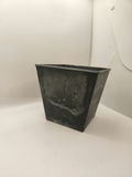 Group of Three Planters – Ceramic Urn, Wooden Box Planter & Black Metal Square Planter - thumbnail 4 of 7