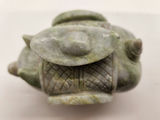 Hand-Carved Nephrite Jade or Serpentine Pig with Coin Motif & Soapstone/Marble Sculptural Rhinoceros Vintage Asian Stone Figures – Green Serpentine Pig with Coin & Brown Rhino Sculpture - thumbnail 13 of 15