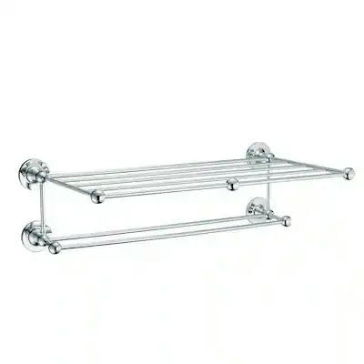 Restoration Hardware Callton Dillon Train Towel Bar Shelf Rack – Polished Chrome Wall-Mounted Bathroom Shelf / Towel Rack - image 2 of 2