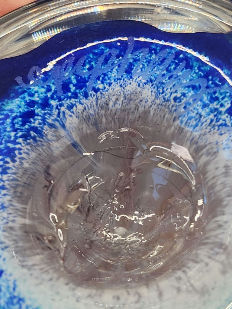 Epiphany Art Glass Studio April Wagner Rainbow Swirl (Red, White and Blue) Hand-Blown Paperweight - Signed early 2000s - image 4 of 7