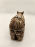 Hand-Carved Nephrite Jade or Serpentine Pig with Coin Motif & Soapstone/Marble Sculptural Rhinoceros Vintage Asian Stone Figures – Green Serpentine Pig with Coin & Brown Rhino Sculpture - thumbnail 14 of 15