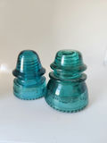 Pair of Aqua Glass Telegraph Insulators – Hemingray No. 19 & No. 42 - thumbnail 6 of 7