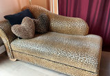 Cheetah Fabric Fainting Couch - thumbnail 1 of 8