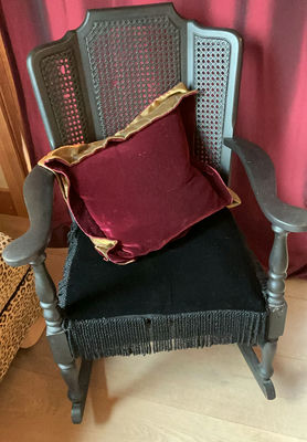 Black Antique Rocker - Image 1 of 7