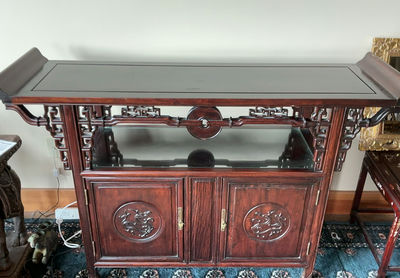 Vintage Asian Rosewood Bar/console Cabinet - Image 1 of 8