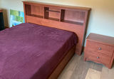 Queen Size Platform Bed with storage, And Nightstand - thumbnail 1 of 11