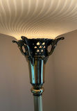 Tall Brass Ornate Floor Lamp - thumbnail 3 of 4