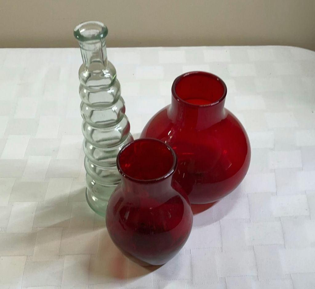 Glass Paperweights And Colored Glass Vases - image 3 of 4