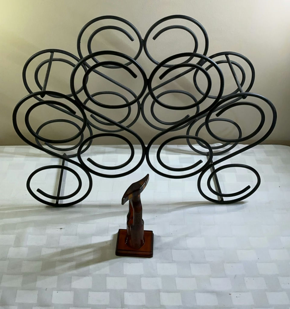 Lamp, Metal Wine rack And Opener - image 2 of 6