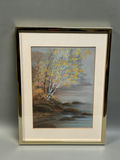 Signed Irma P. Morse Pastel Landscape River Drawing - thumbnail 1 of 4