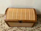 Dome Top Rattan and Wood Trunk - thumbnail 4 of 8