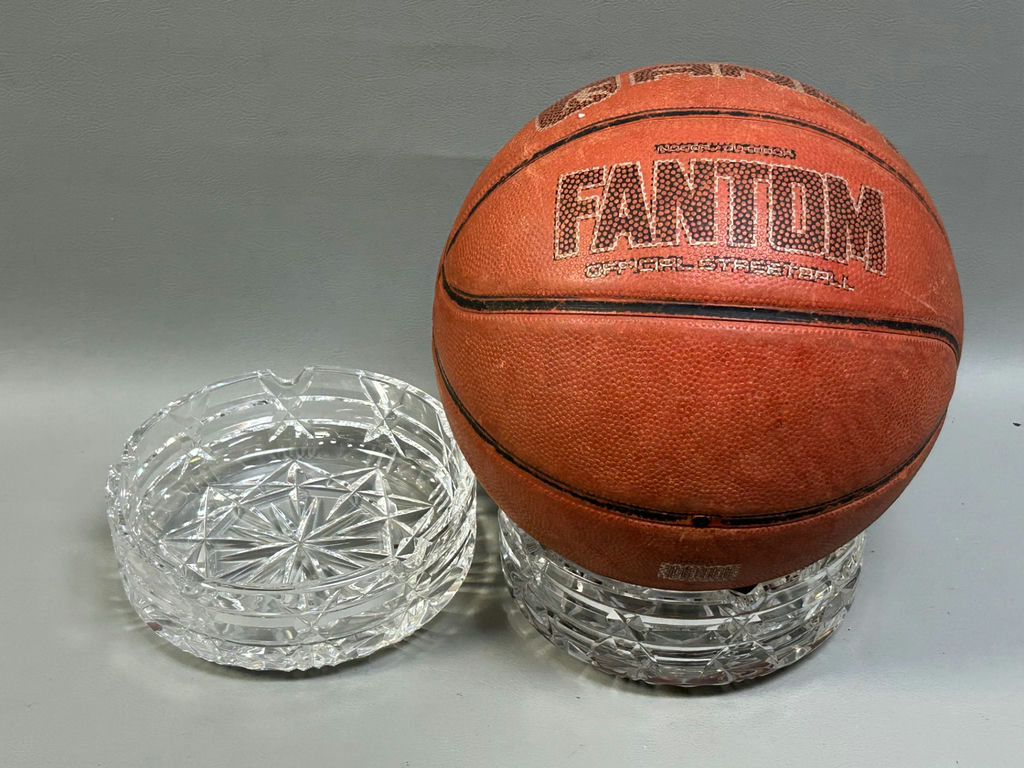 Vintage Solid Cut Crystal Glass Ashtrays - image 3 of 8
