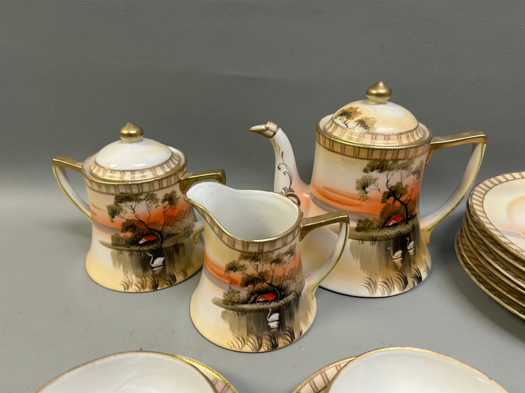 Vintage Nippon Hand Painted Tea Set  - image 5 of 9