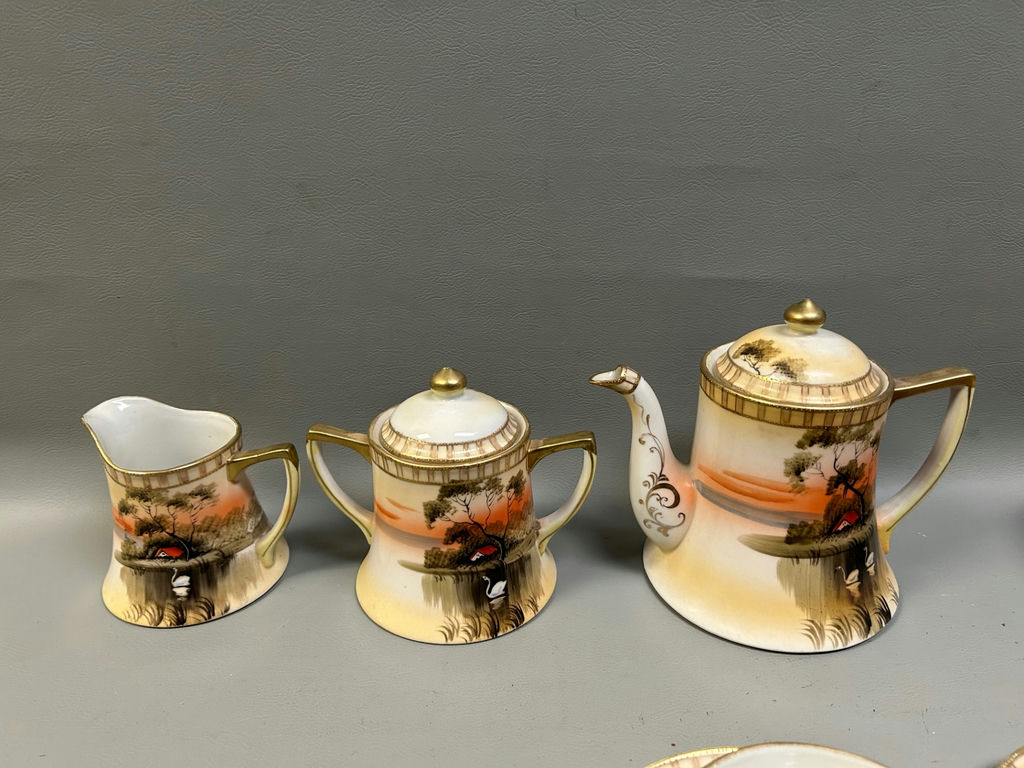 Vintage Nippon Hand Painted Tea Set - image 8 of 9