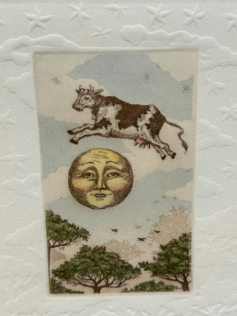 Rachel Badeau's "Over The Moon" etching, artist-signed and numbered 118/400 - image 4 of 6