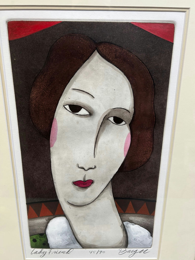 Signed and Numbered Peter Barger Portrait of Lady Colored Etching - image 4 of 5