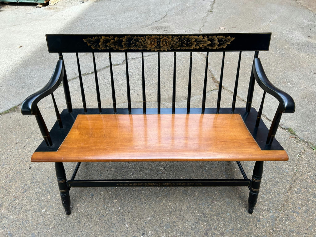 Hitchcock Stenciled Bench  - image 3 of 6