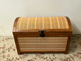 Dome Top Rattan and Wood Trunk  - thumbnail 1 of 8