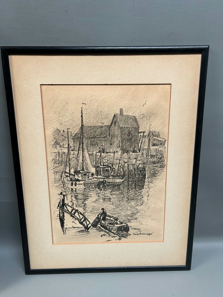 Emile A. Gruppe Charcoal Lithograph  - image 1 of 5