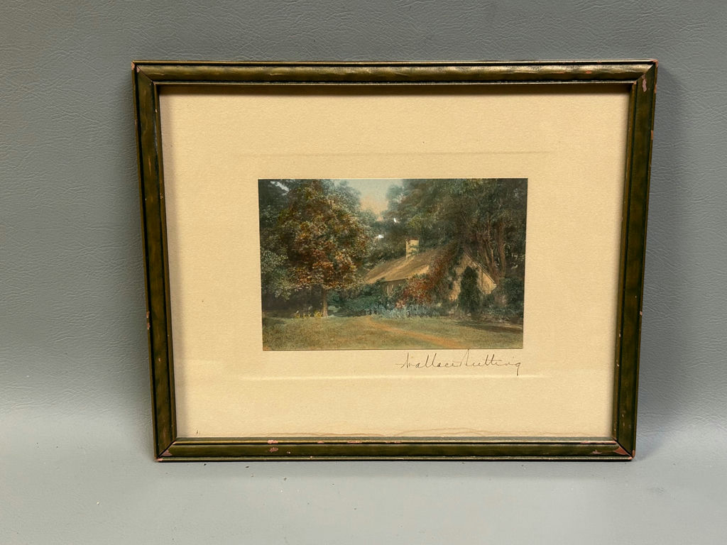 Vintage Wallace Nutting Tinted Photo Landscape Cottage  - image 1 of 4