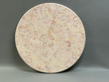 Italian Pink Round Marble Tabletop  - thumbnail 1 of 6